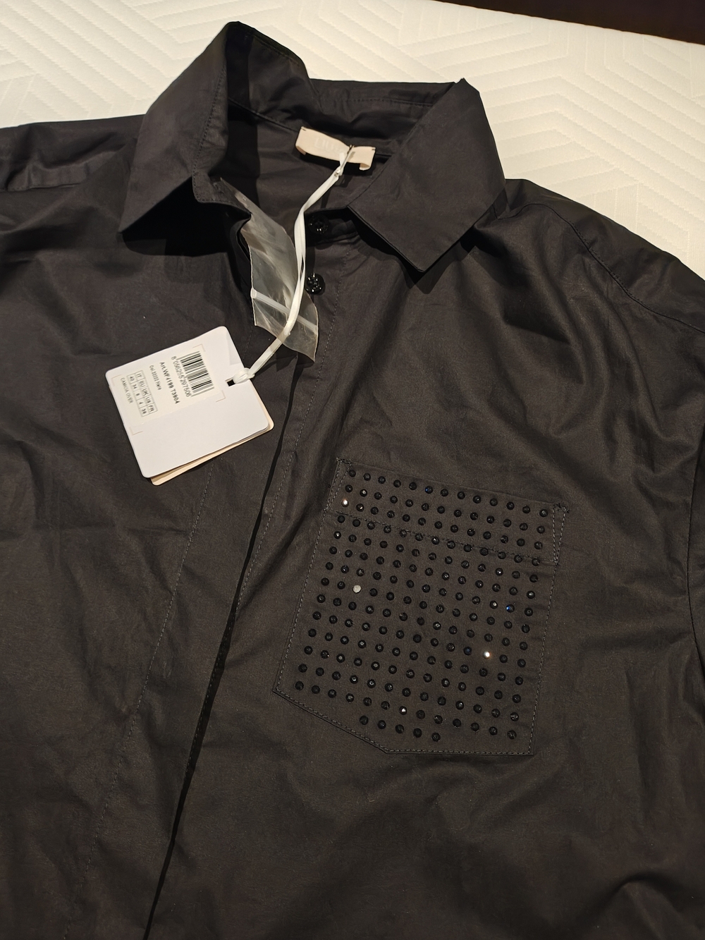 Liu-Jo Women Black Studded Pocket Button-Up Jacket S
